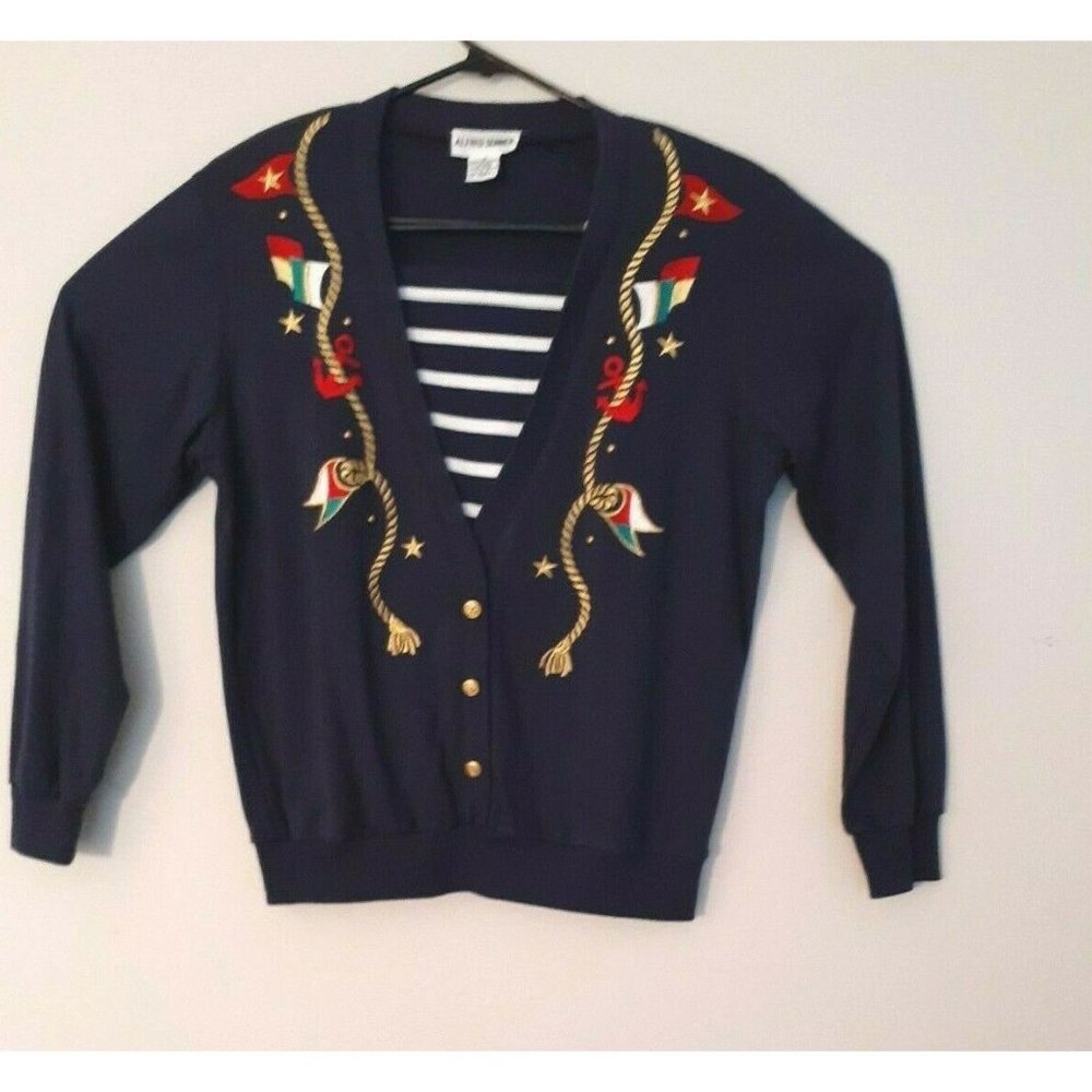 Alfred Dunner womens size 8 Vintage sailboat